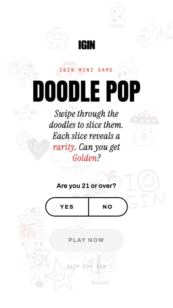 Doodle Pop, the mini-game built into the store